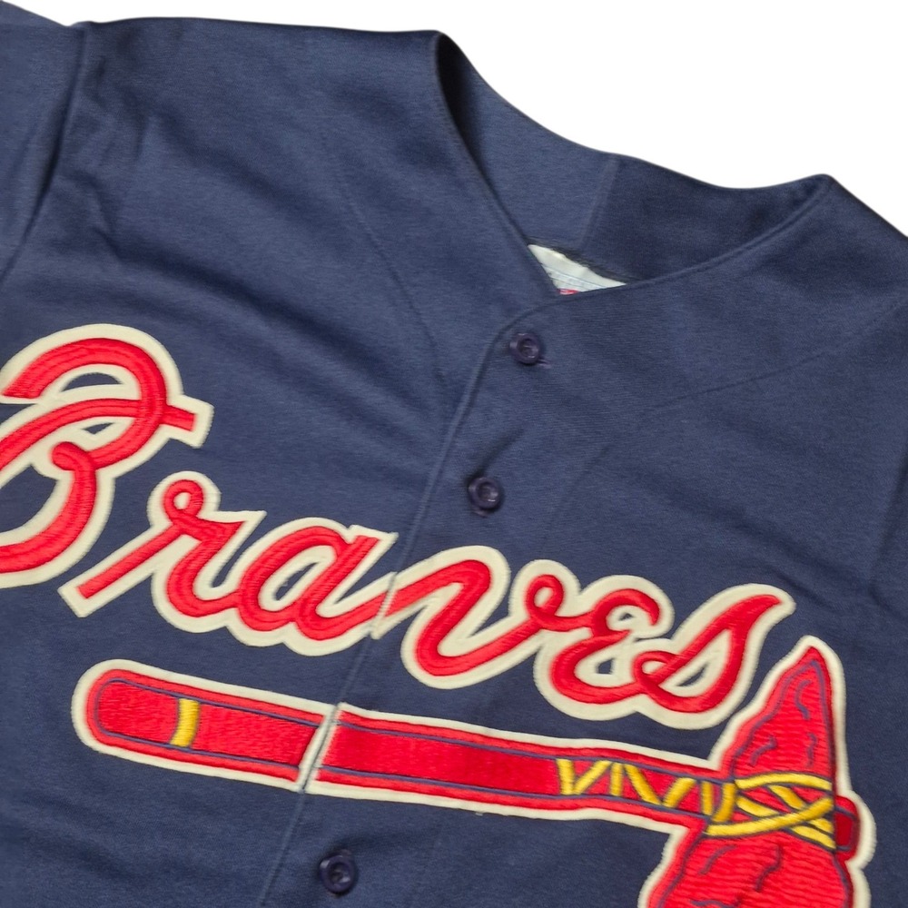 VTG 90s Majestic Men's XL Atlanta Braves Made in USA Embroidered Jersey